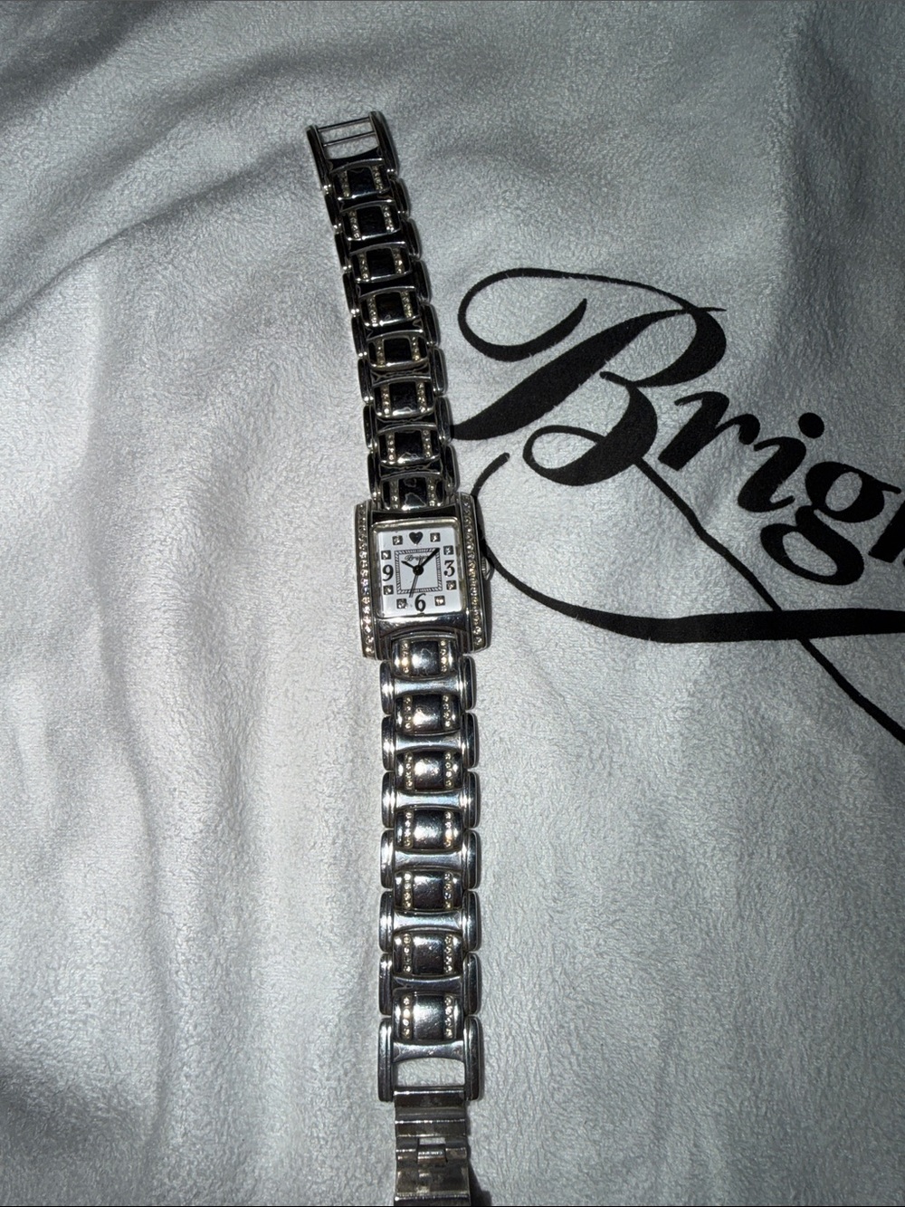 Brighton Silver Crystal Accent Women's Bracelet Watch Turin Design
